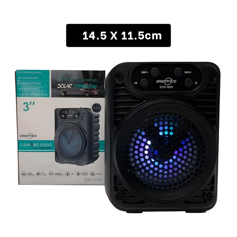 GENERICO - Pack4 Parlante Pane Solar en 3 pulgadas Y+Regalo Agendita