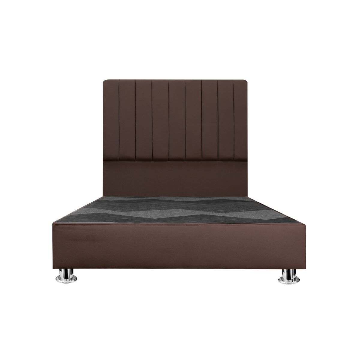 MUEBLES MACRUMO - Cama tapizada Calisia King 2 tarimas Color Marrón