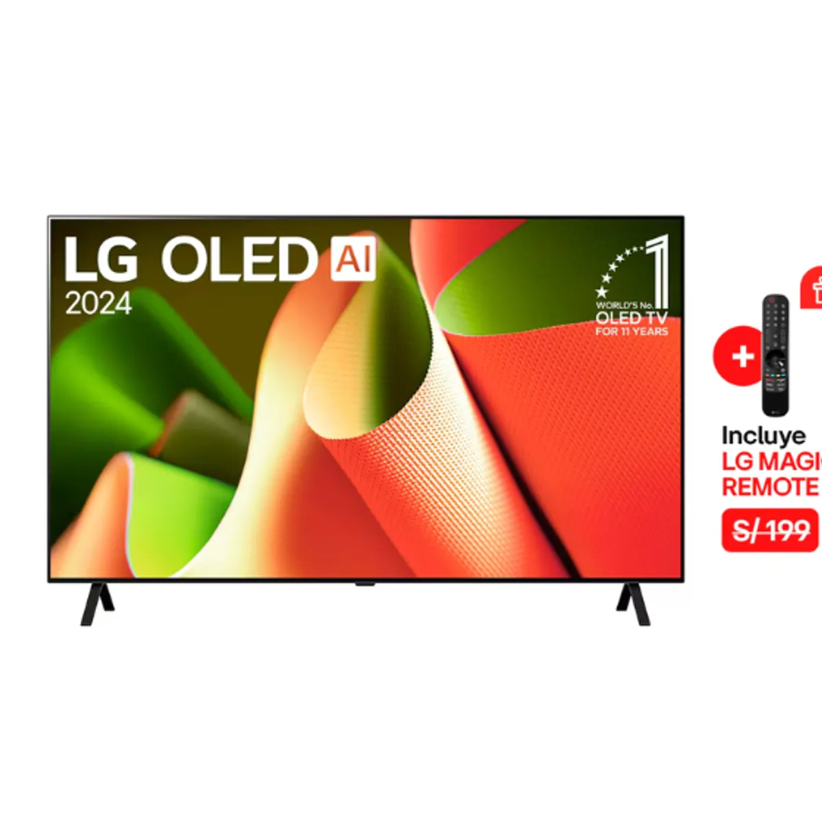 LG - Televisor LG OLED 77" B4 SMART TV 120 HZ con ThinQ AI OLED77B4PSA