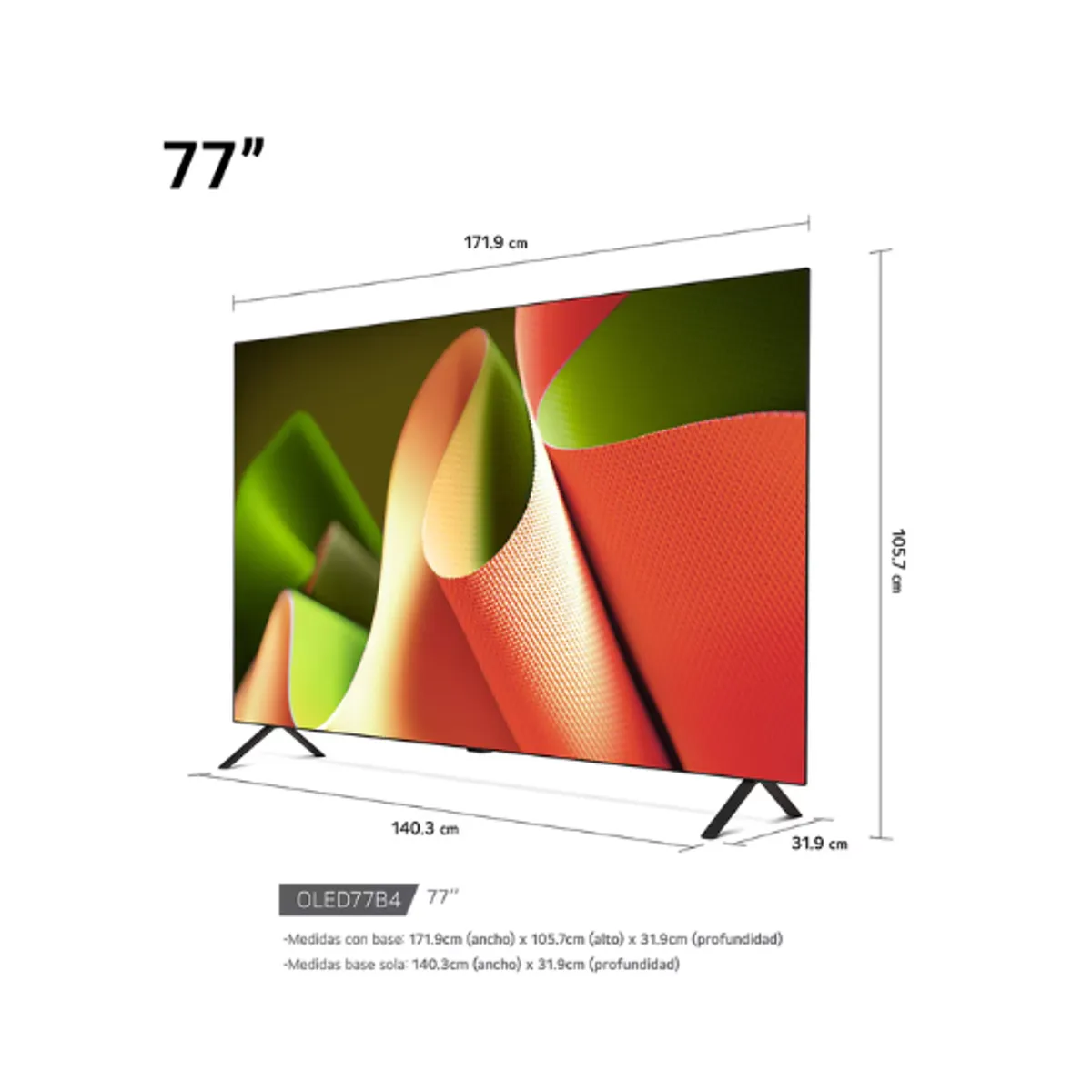 LG - Televisor LG OLED 77" B4 SMART TV 120 HZ con ThinQ AI OLED77B4PSA