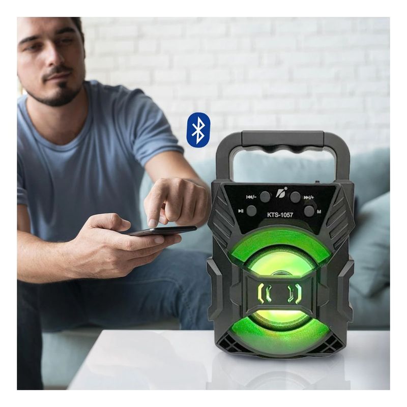 GENERICO - Pack2 Sistema de Audio Recargable y Multiusos en Color Negro