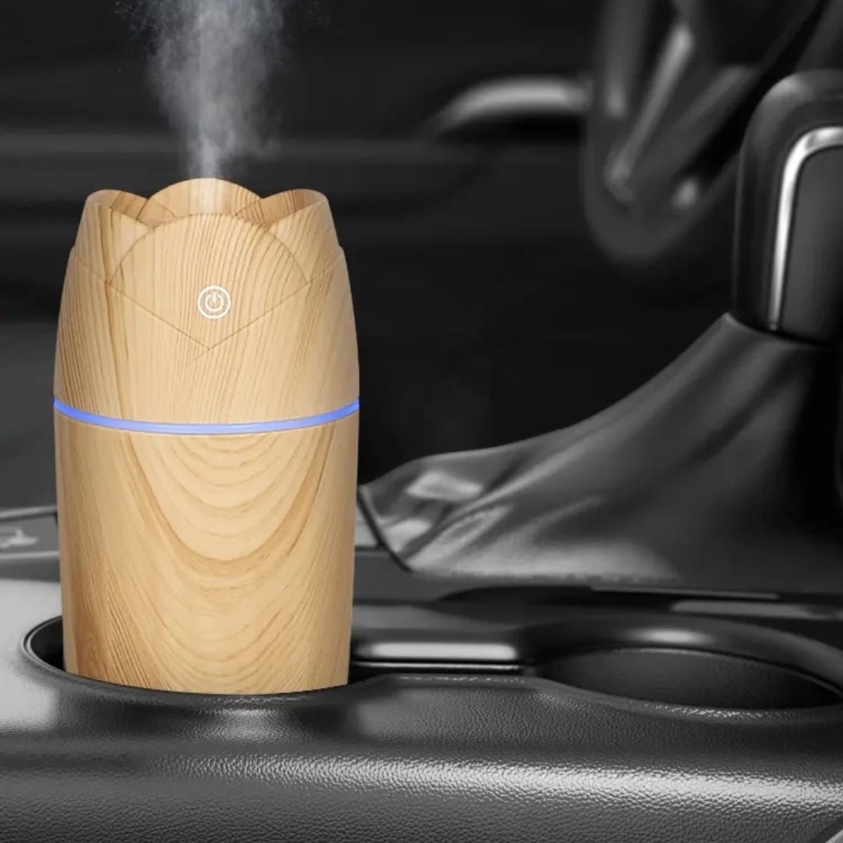 GENERICO - Humidificador Difusor Aromaterapia Compacto Madera Luz LED