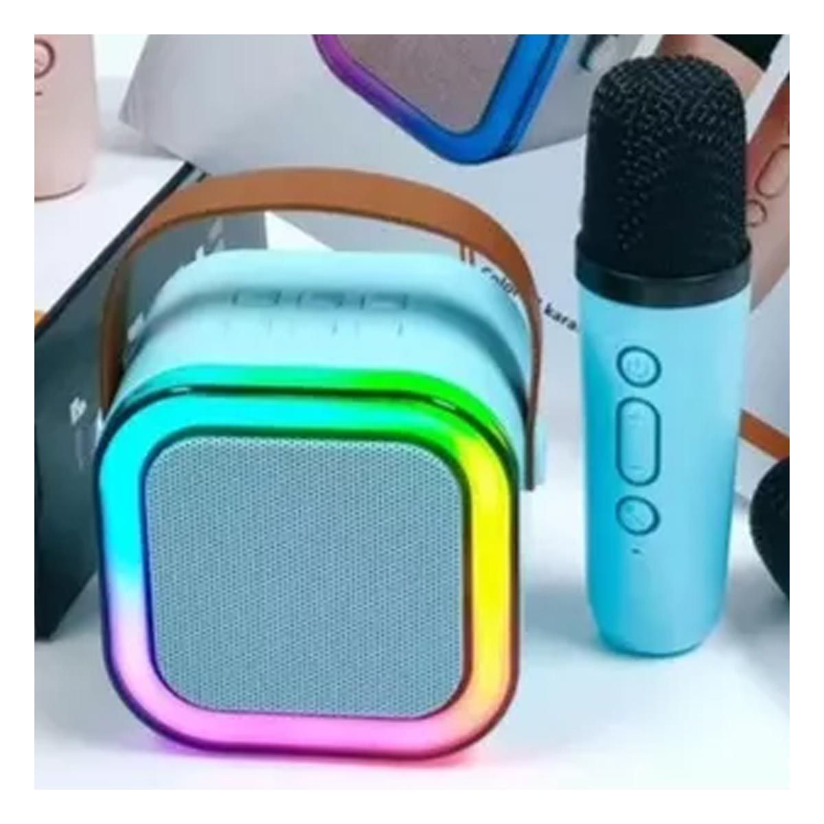 GENERICO - Pack2 Parlante con Micro Wireless Celeste Y+Regalo Agendita