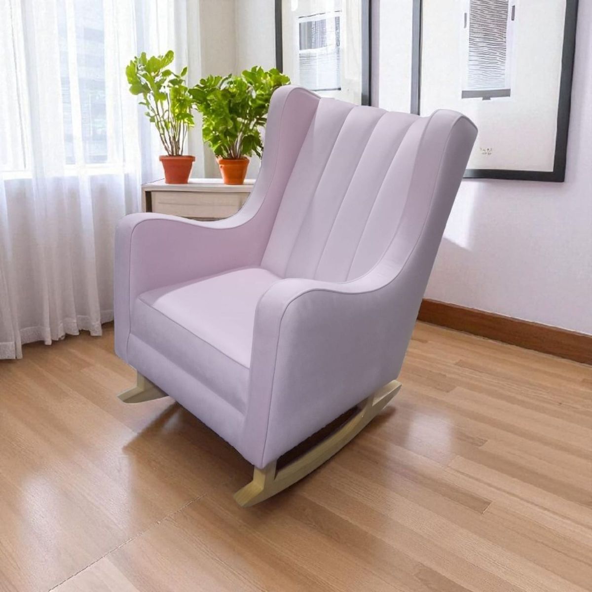 AMOBLART - Butaca Mesedora mica + color rosado + puff regalo