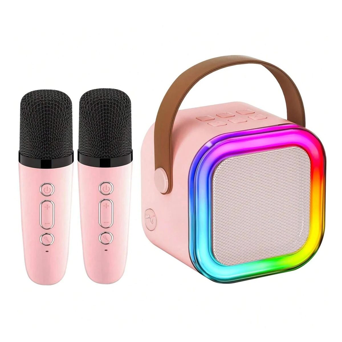 GENERICO - Parlante con Microfono Inalambrico K12 en Tono Rosado
