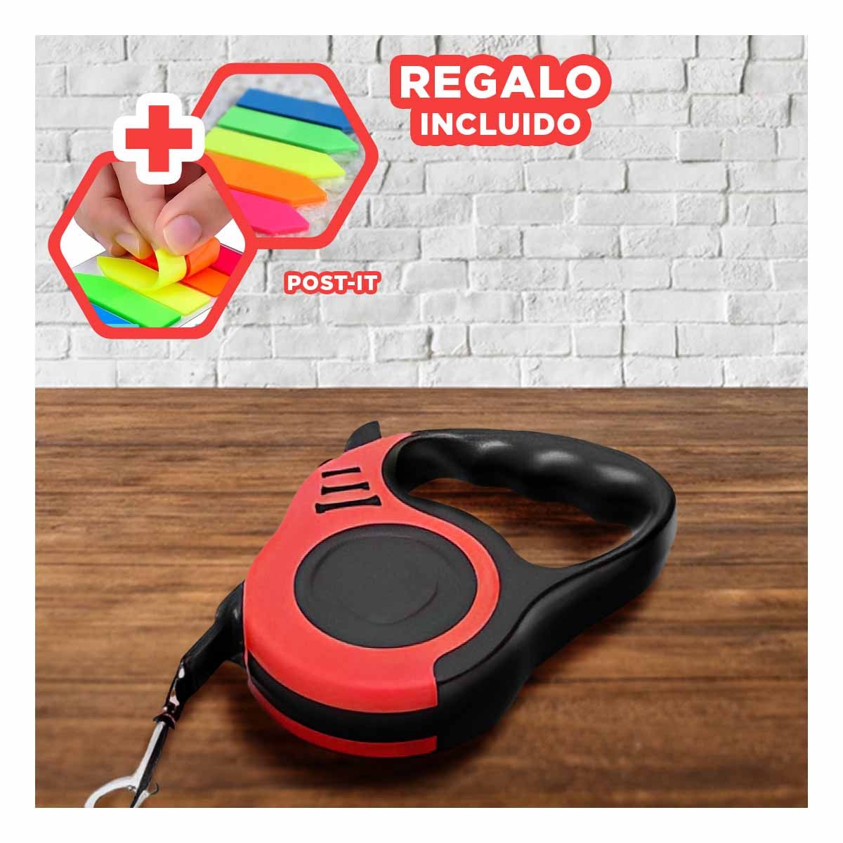 GENERICO - Pack12 Correa Practica en Rojo Y+Banderitas Adhesivas