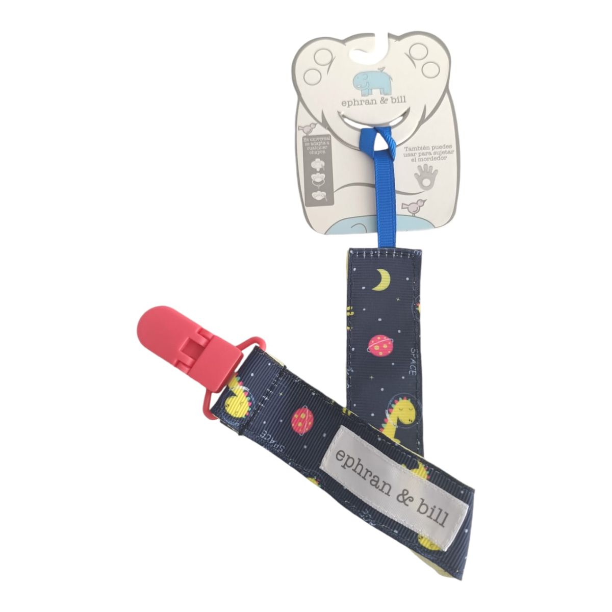 EPHRAN & BILL - Clip Sujetador de Chupón  Dinos