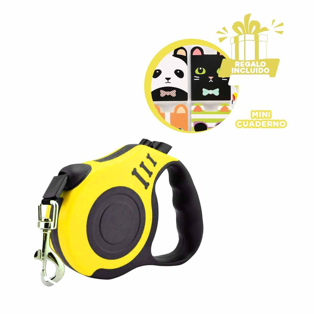 GENERICO - Pack6 Soga Retractil de 3 m en Amarillo Y+Regalo Agendita