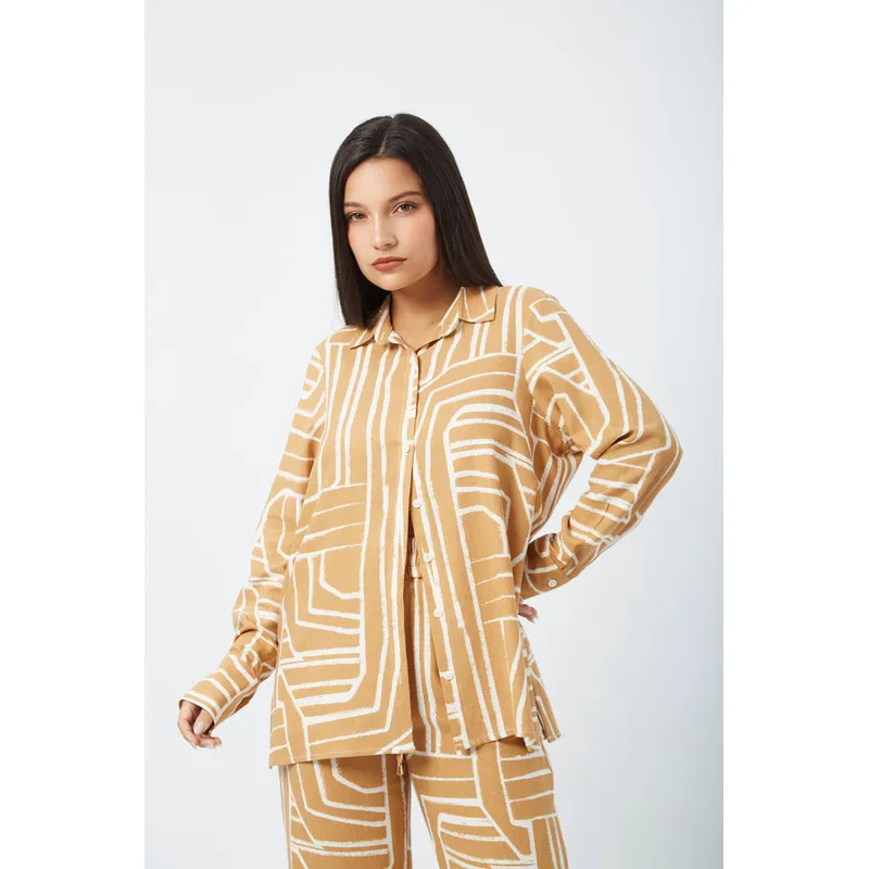 BANATY - BLUSA LINO SAMANTHA MANGA LARGA MUJER BANATY