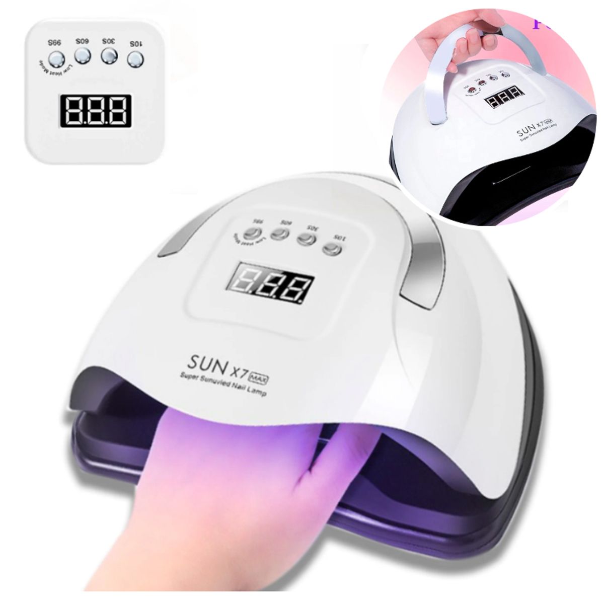 GENERICO - Secador de Uñas Led UV Portatil Profesional Lámpara Manicure