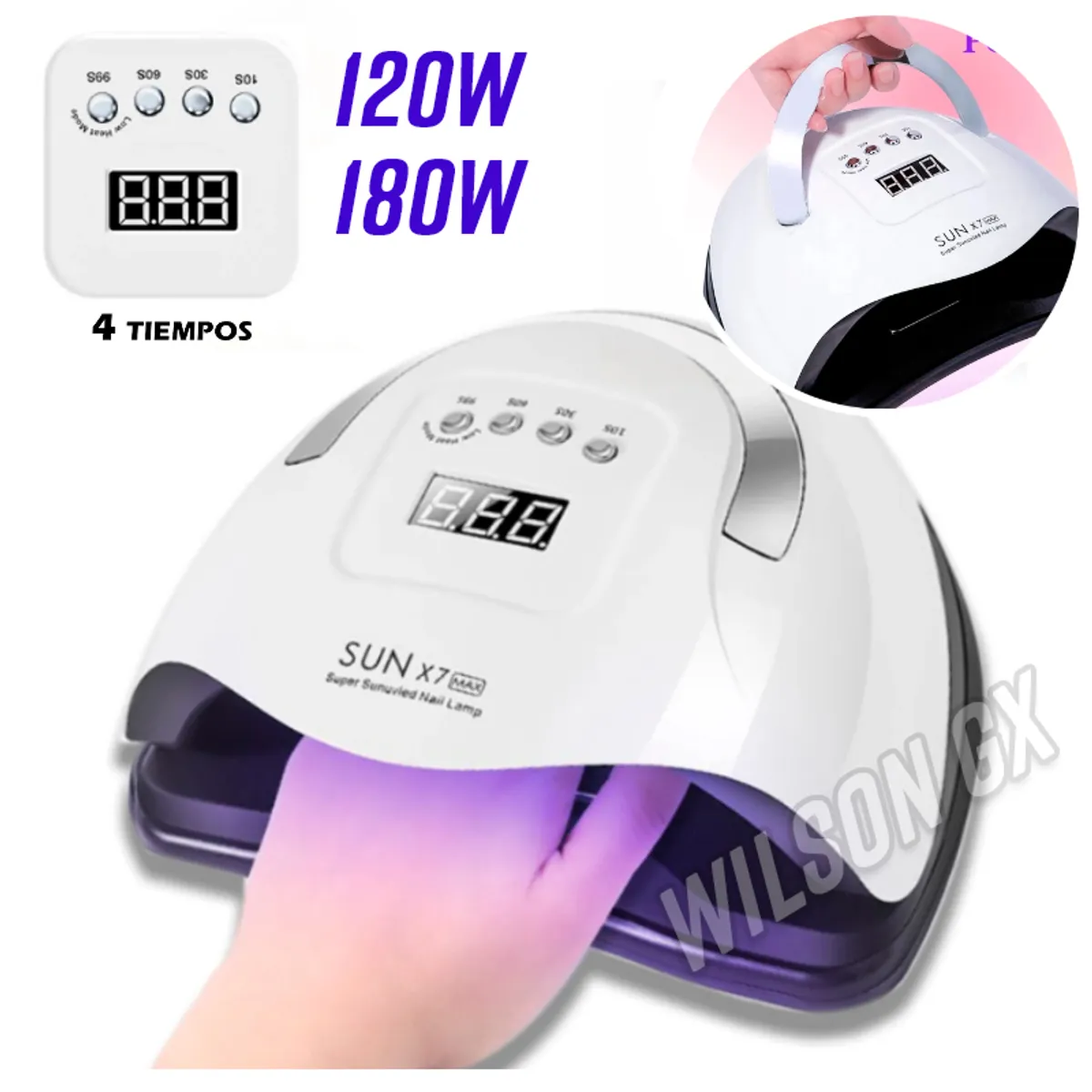 GENERICO - Secador de Uñas Led UV Portatil Profesional Lámpara Manicure