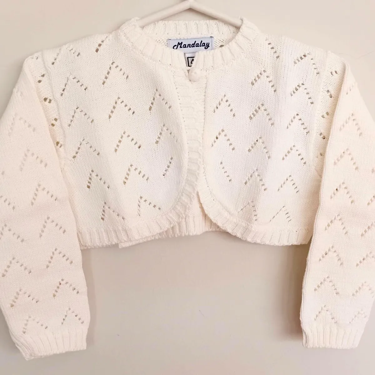 GENERICO - BOLERO CALADO NIÑA CHAQUETA CORTA