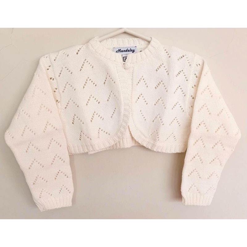 GENERICO - BOLERO CALADO NIÑA CHAQUETA CORTA