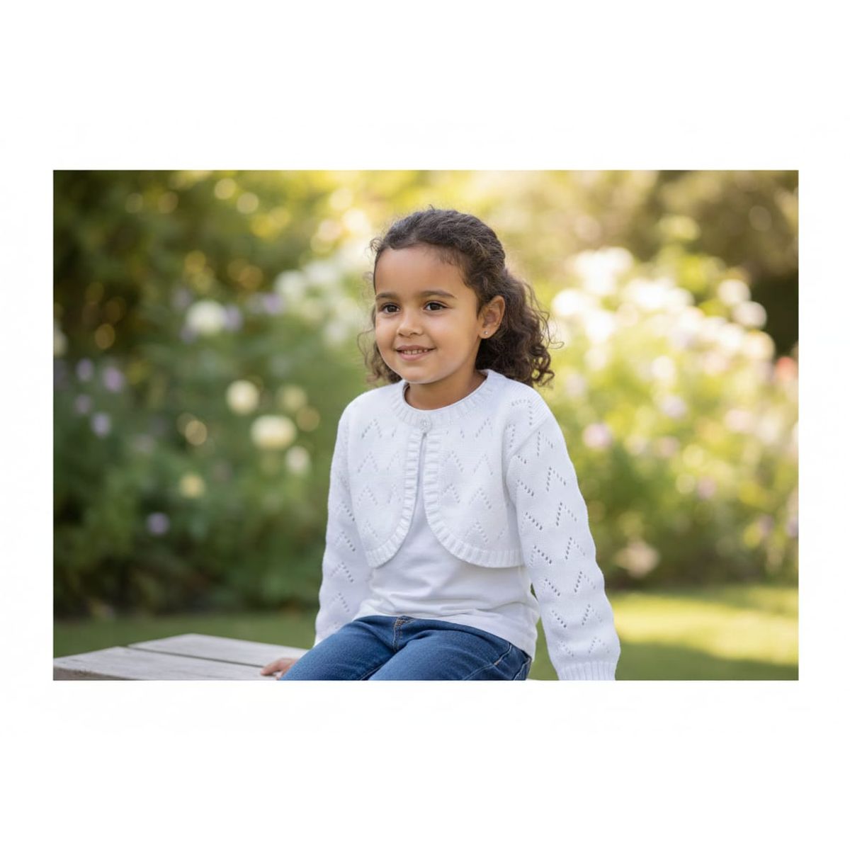 GENERICO - BOLERO CALADO NIÑA CHAQUETA CORTA