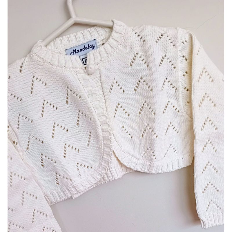 GENERICO - BOLERO CALADO NIÑA CHAQUETA CORTA