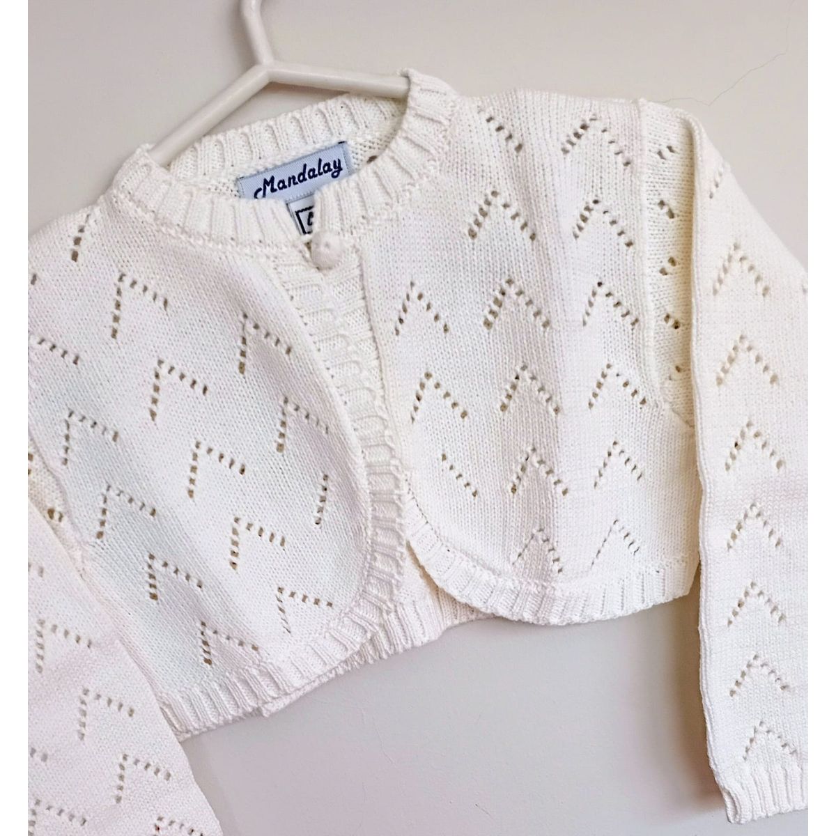 GENERICO - BOLERO CALADO NIÑA CHAQUETA CORTA