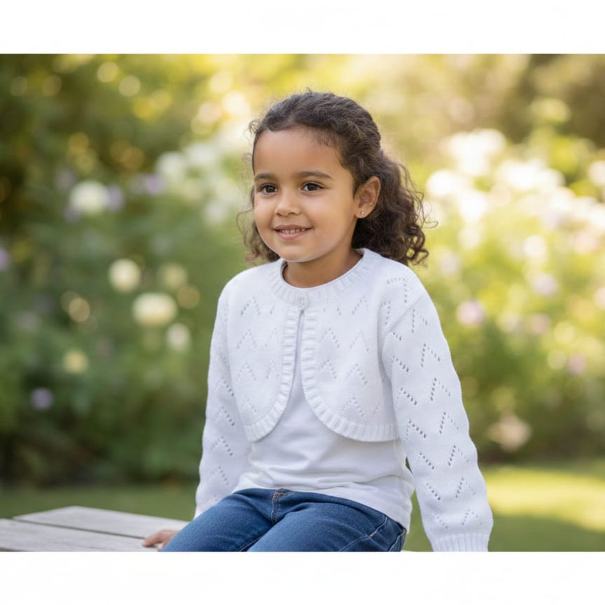 GENERICO - BOLERO CALADO NIÑA CHAQUETA CORTA