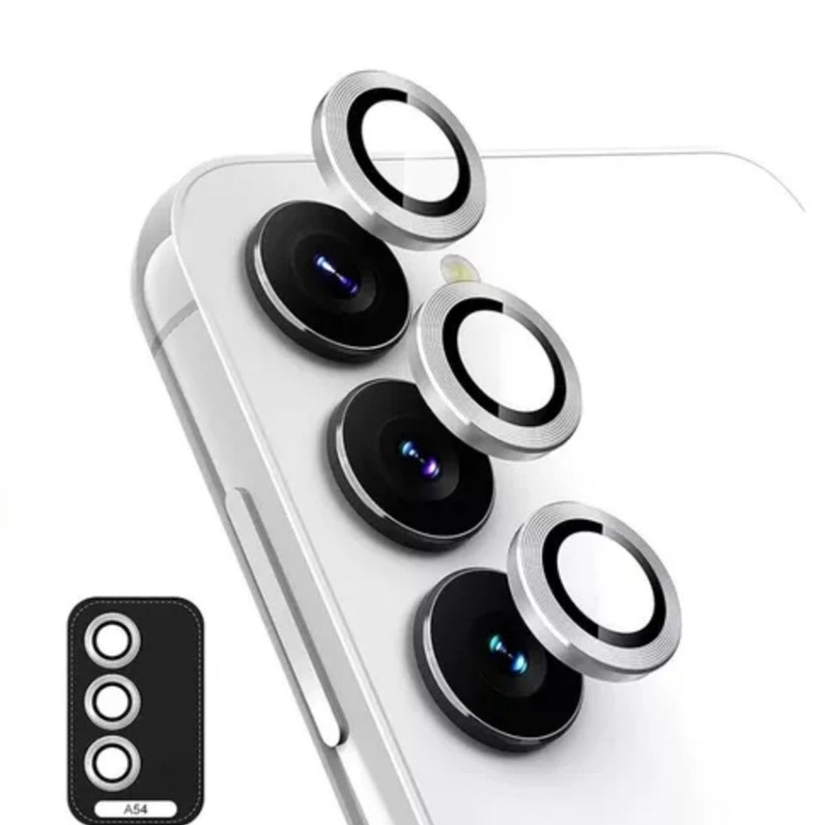 GENERICO - Mica de Camara Individual Para Samsung A15 - Plata