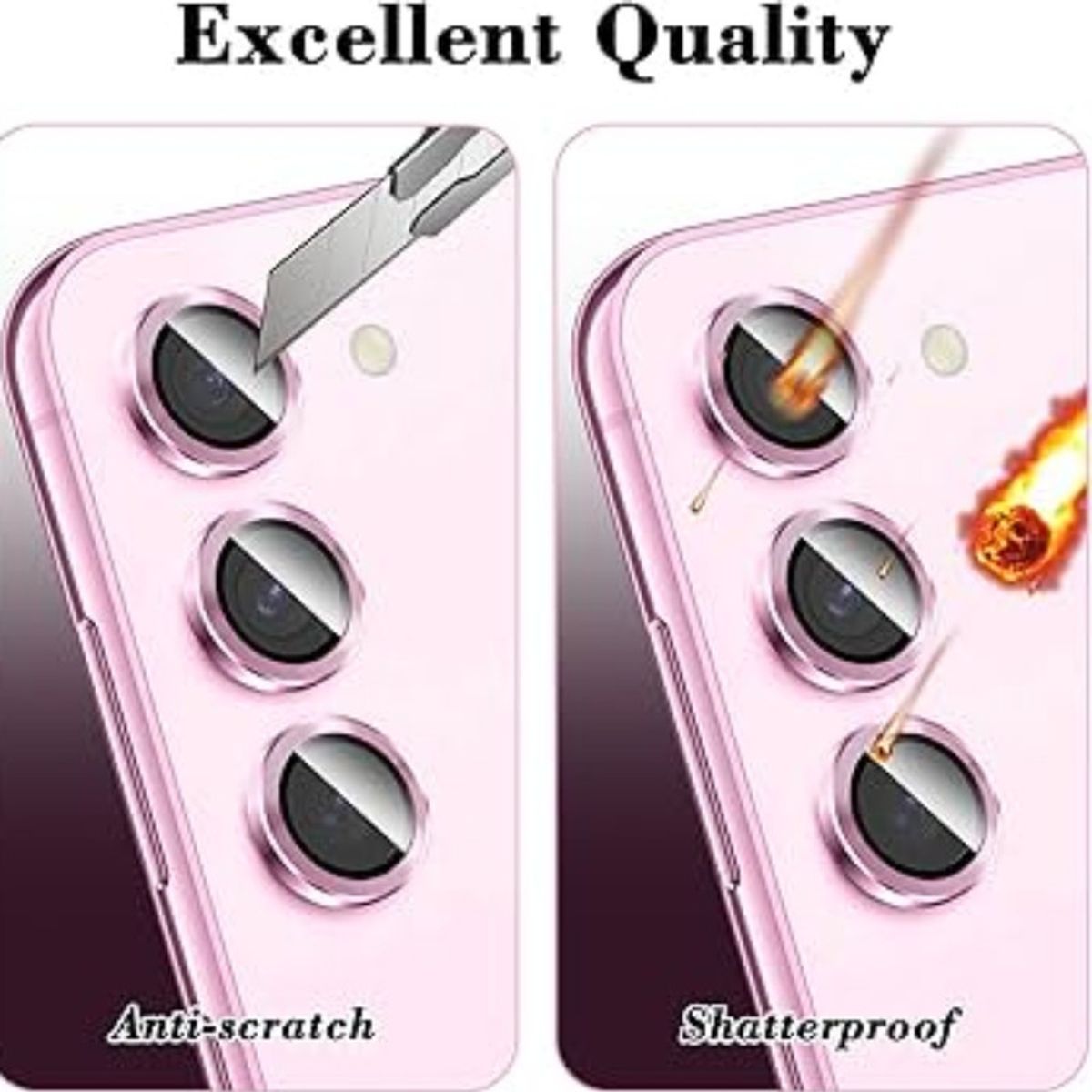 GENERICO - Mica de Camara Individual Para Samsung A25 - Rosa