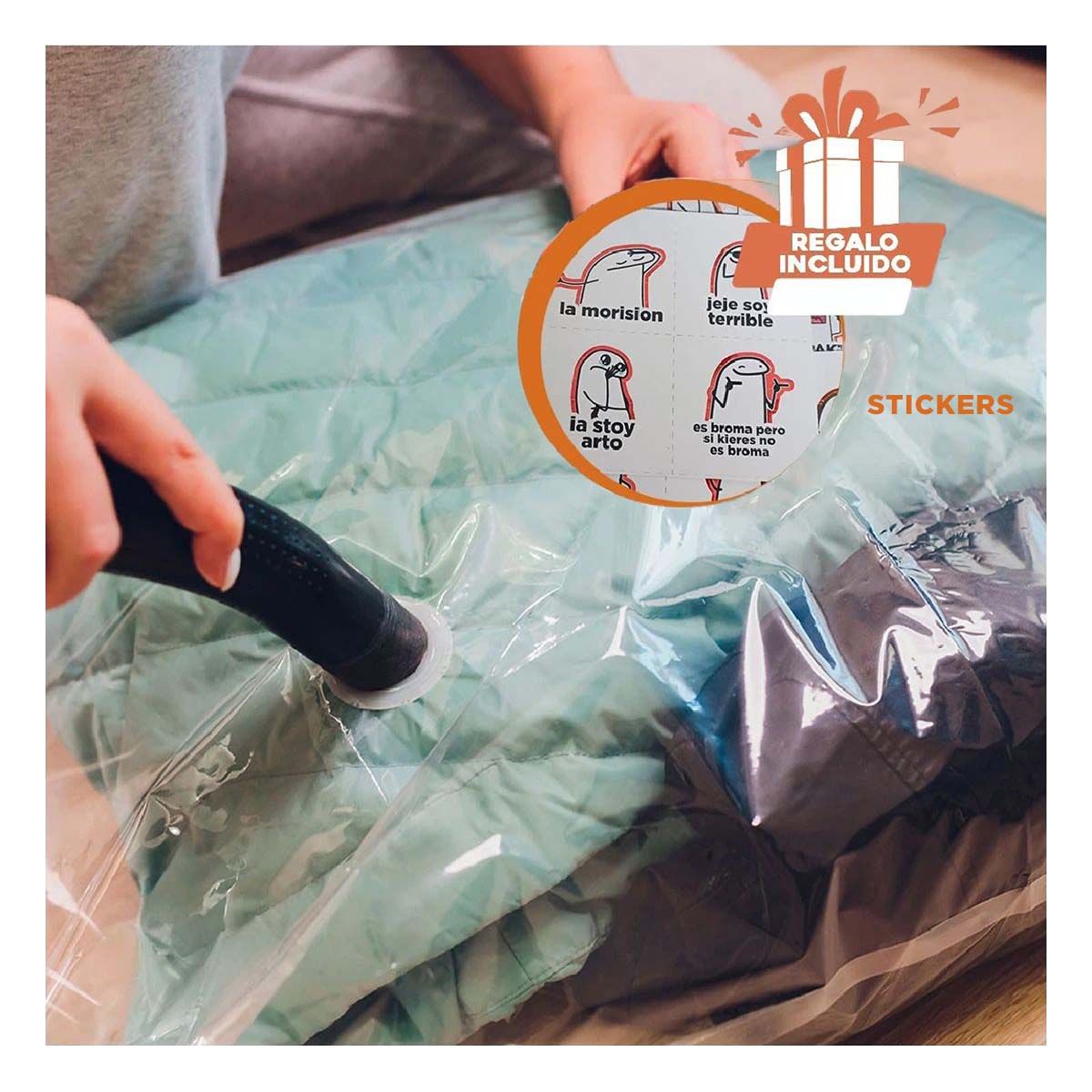 GENERICO - Pack12 Empaque Sellado para Almacenamiento Y+Regalo Stickers