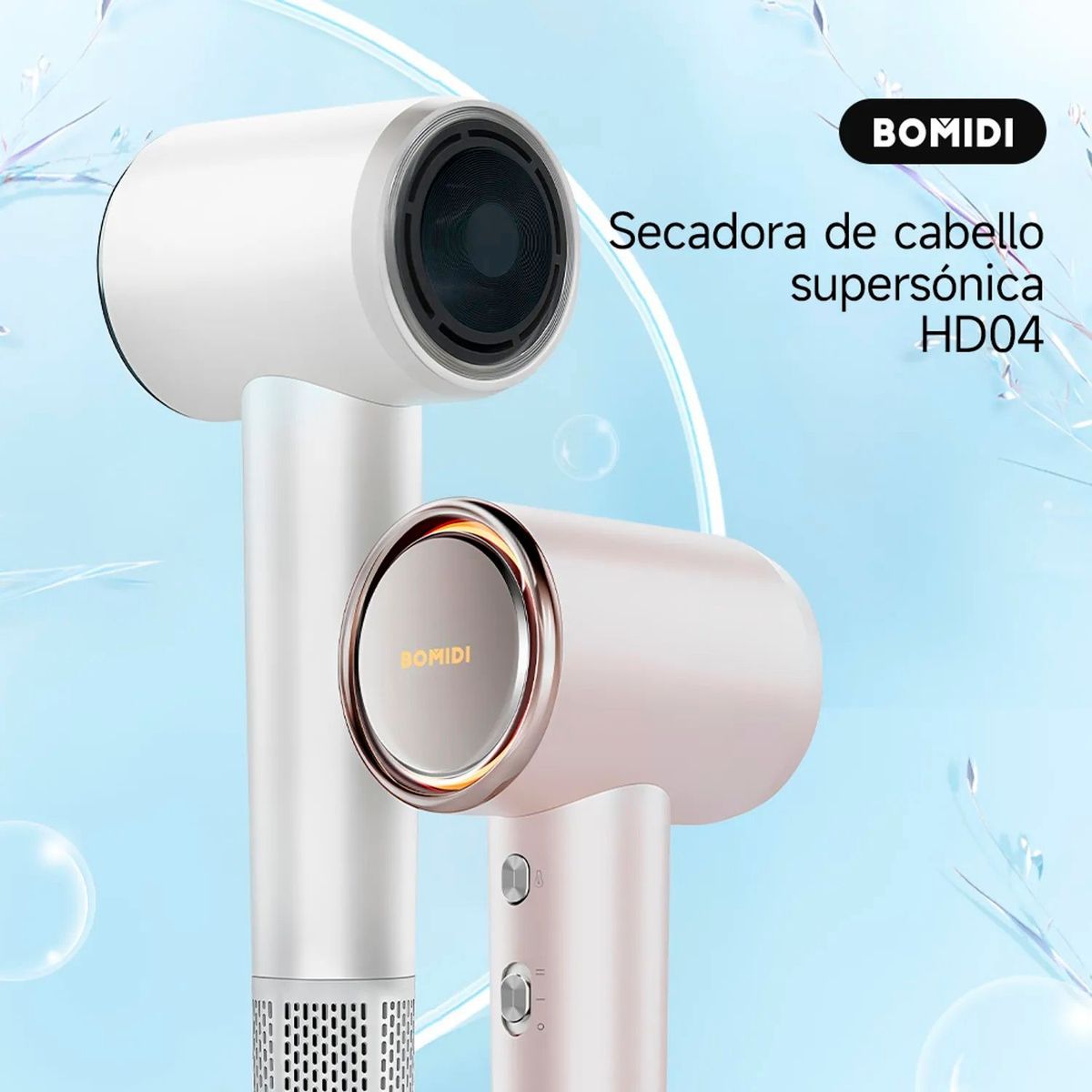 BOMIDI - Secadora Supersónica de Cabello Bomidi HD04 Rosa