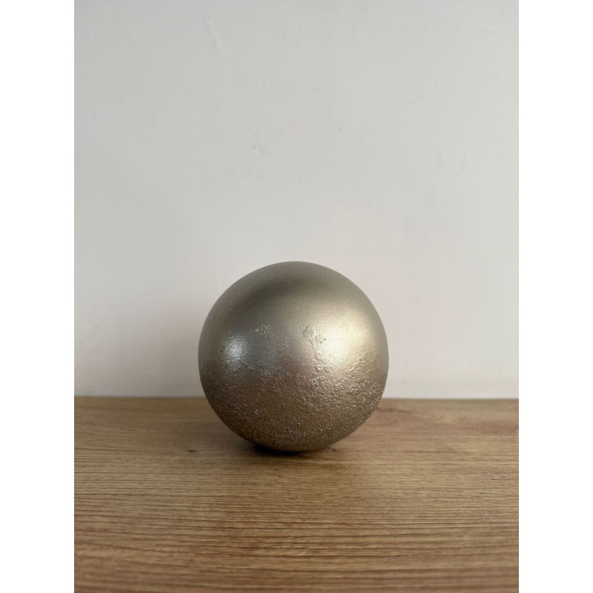 MAP DESIGN HOME - Esfera Decorativa Texture Plata Champagne 11x35x11 cm