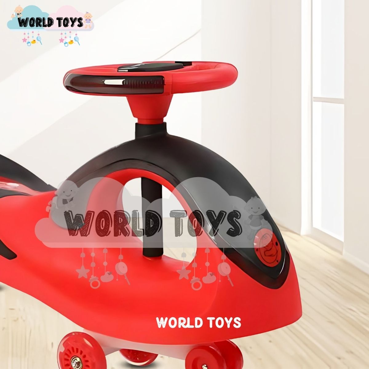 BABY - Correpasillo Twist Car con Luces «WHALL» de Lujo Red
