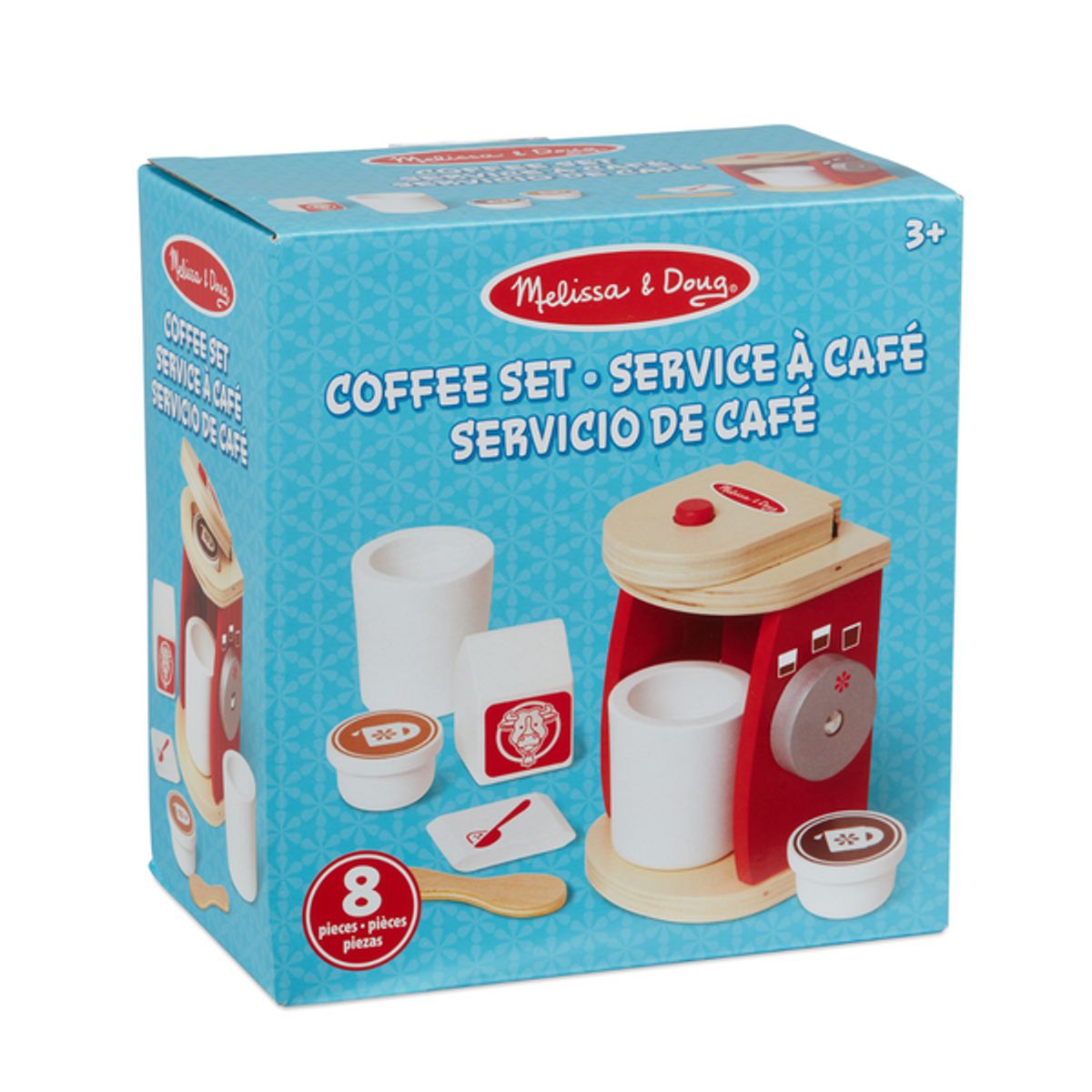 MELISSA & DOUG - Cafetera de madera para dos 10 piezas