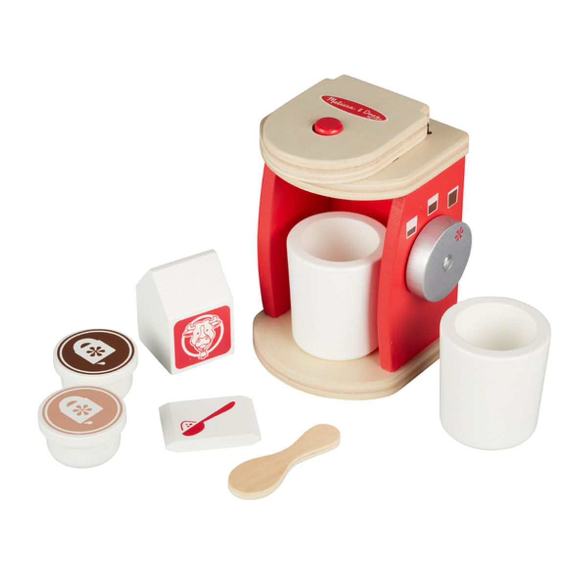 MELISSA & DOUG - Cafetera de madera para dos 10 piezas