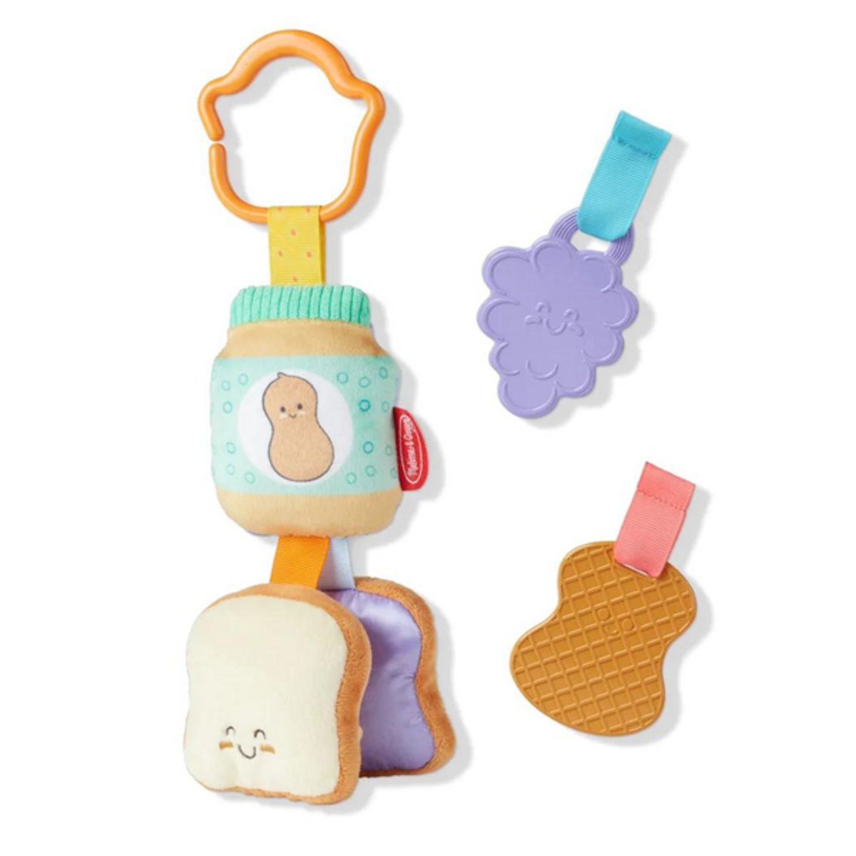 MELISSA & DOUG - Sonajero suave sandwich mantequilla de maní y mermelada