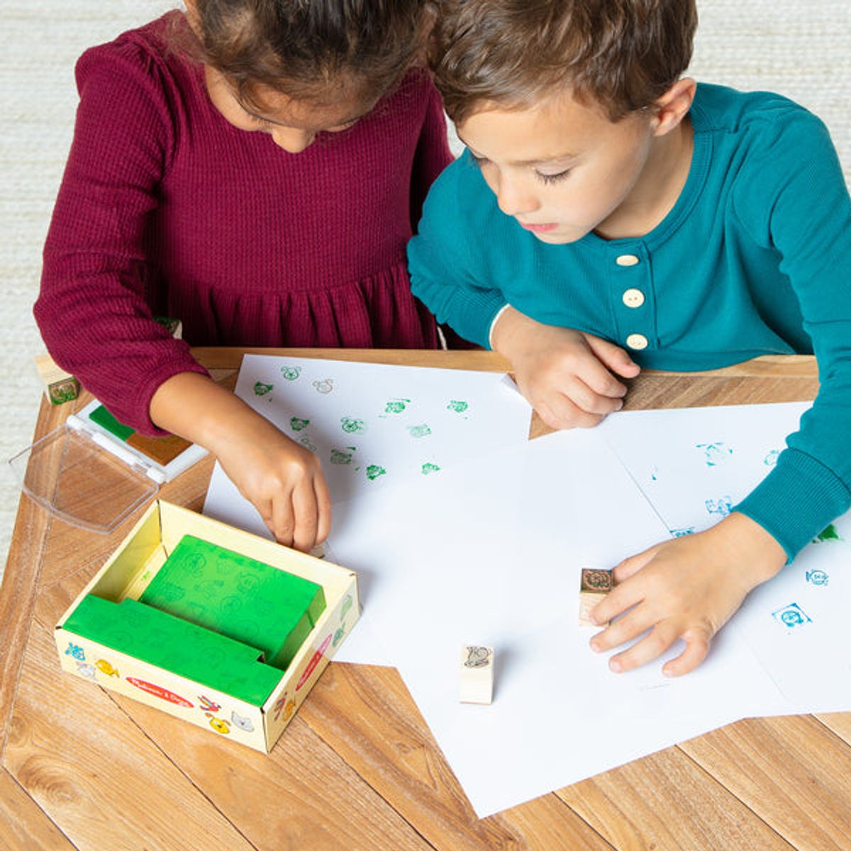 MELISSA & DOUG - Sellos pequeños de madera modelo mascotas