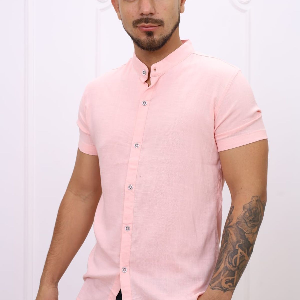 DM DEXMEN - Camisa Dexmen Neru Lino Palo Rosa Promoción