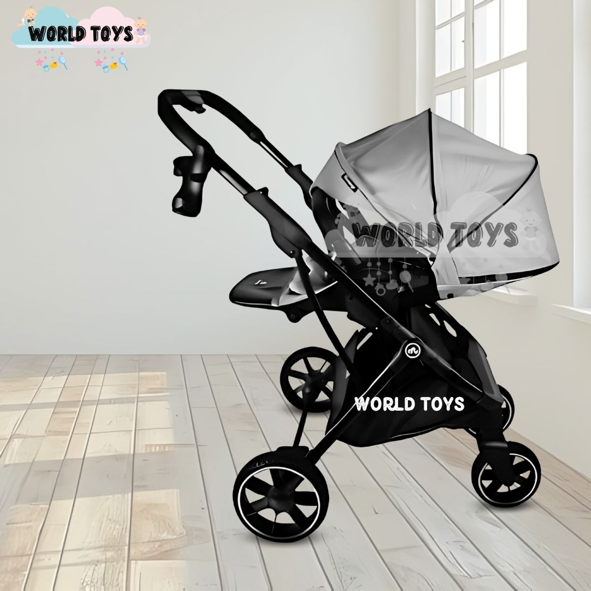 EBABY - Coche Cuna Moisés de Lujo «OSLO» Black