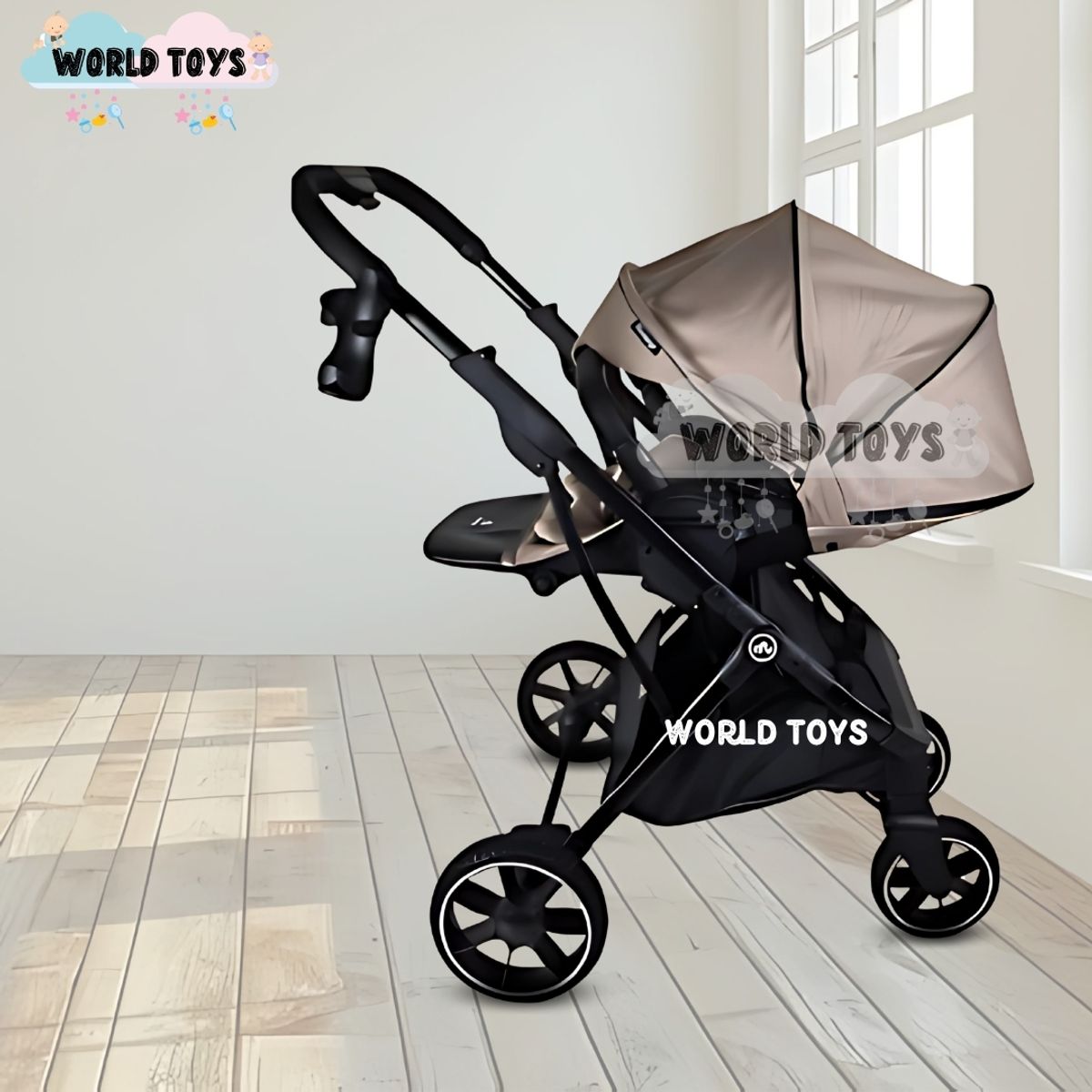 Baby - Coche Cuna Moisés de Lujo «OSLO» Beige