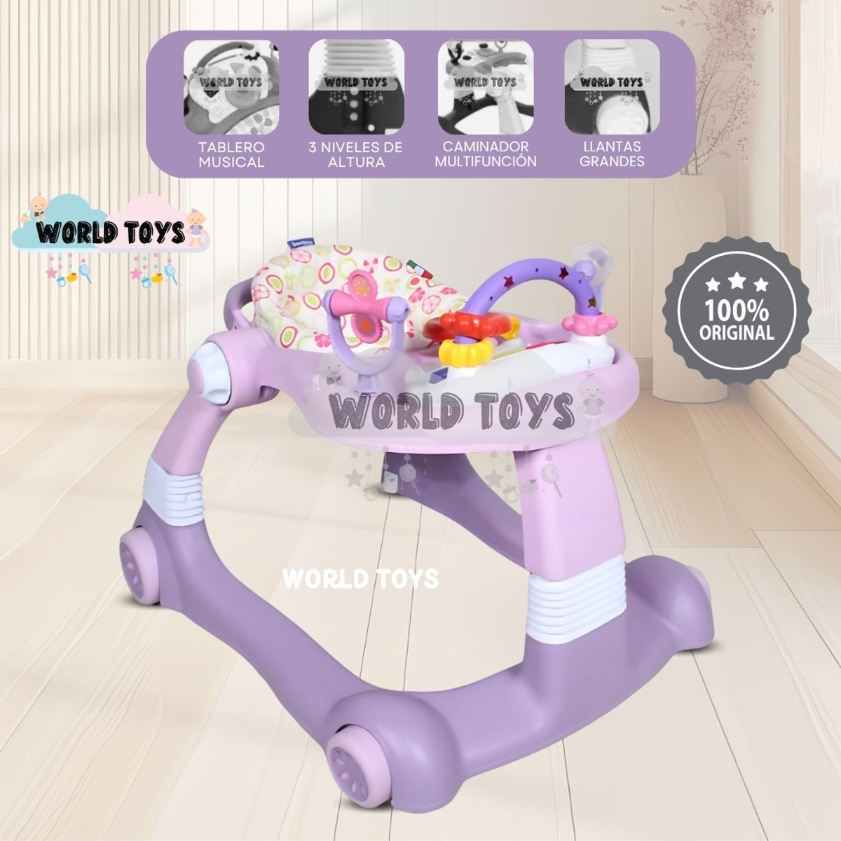 BABY - Andador Musical «BILON II» Edición Limitada Purple