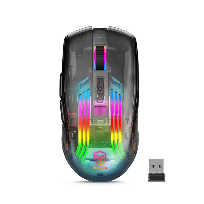 MICRONICS - Mouse Gamer Micronics GM802-3M BT WIFI RECARGABLE USB-C RGB 7B 4800DPI