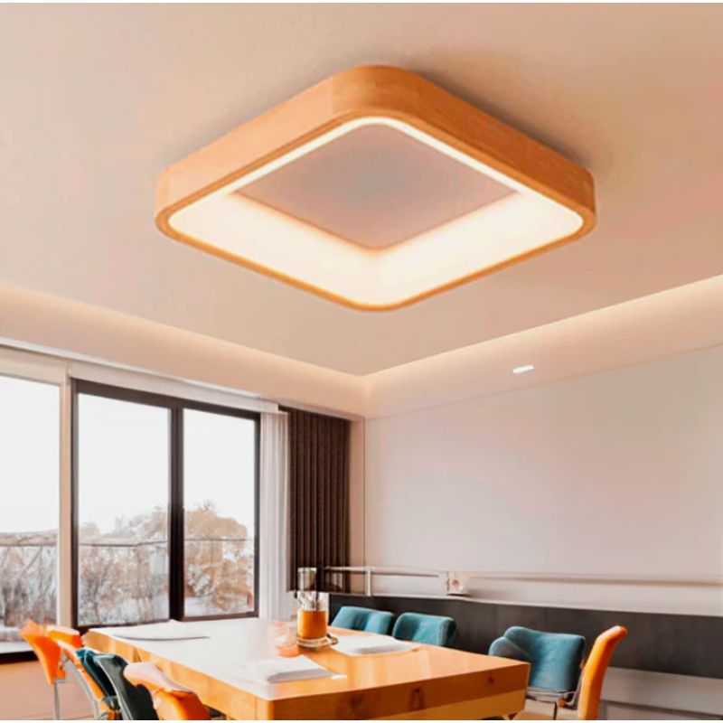 GENERICO - Lámpara de Techo 73W Led 3 en 1 Wood