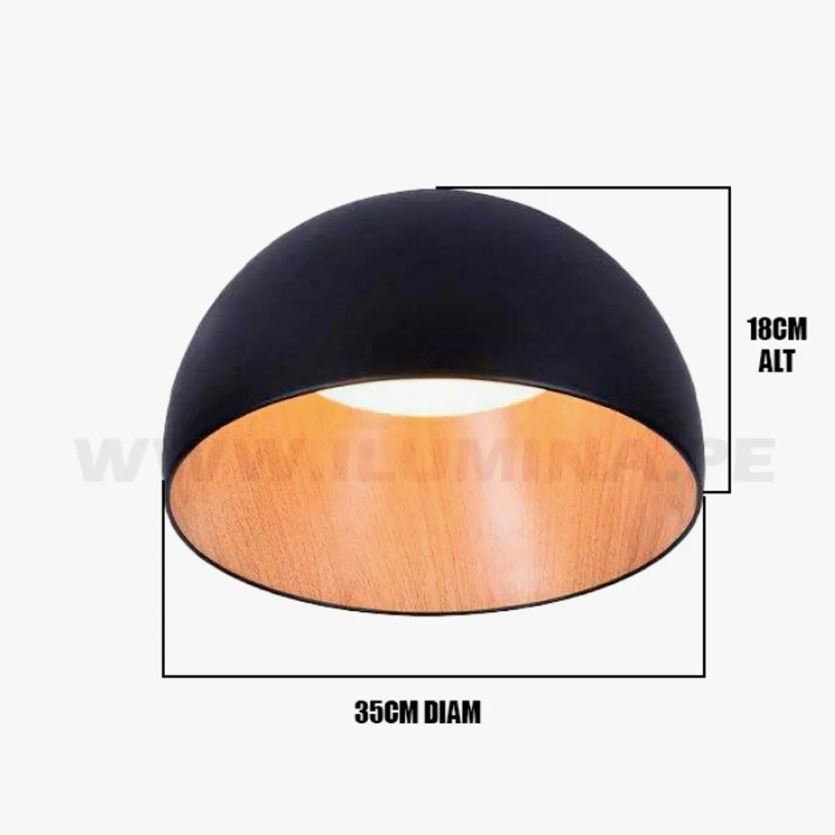 GENERICO - Lámpara de Techo 24W Led 3 en 1 Black