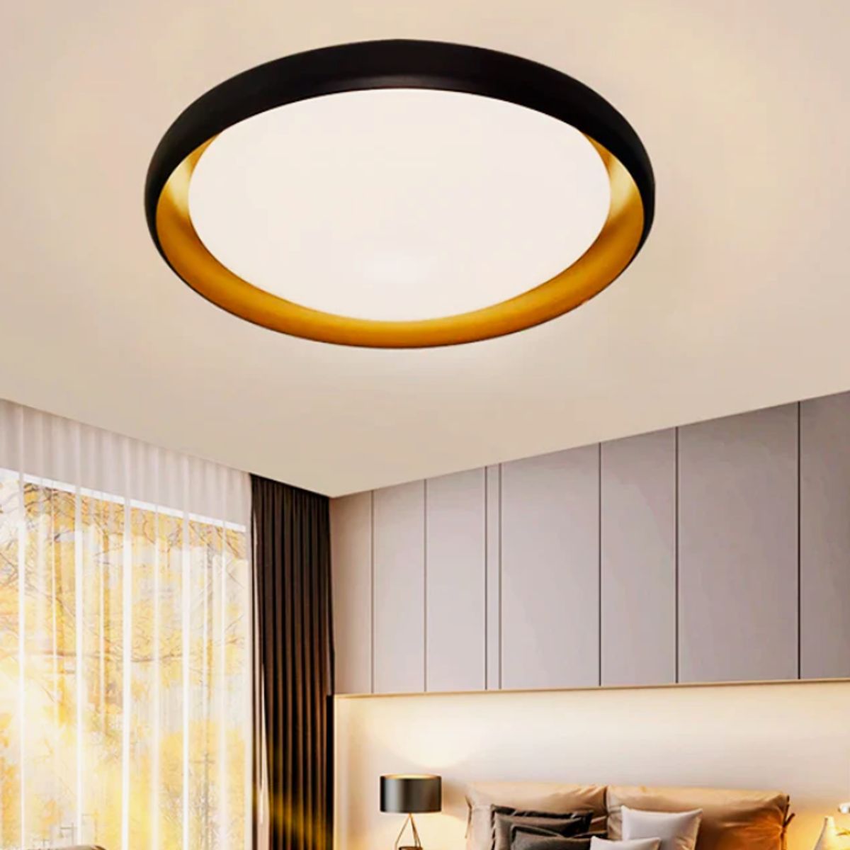 GENERICO - Lámpara de Techo 36W Led 3 en 1 Black