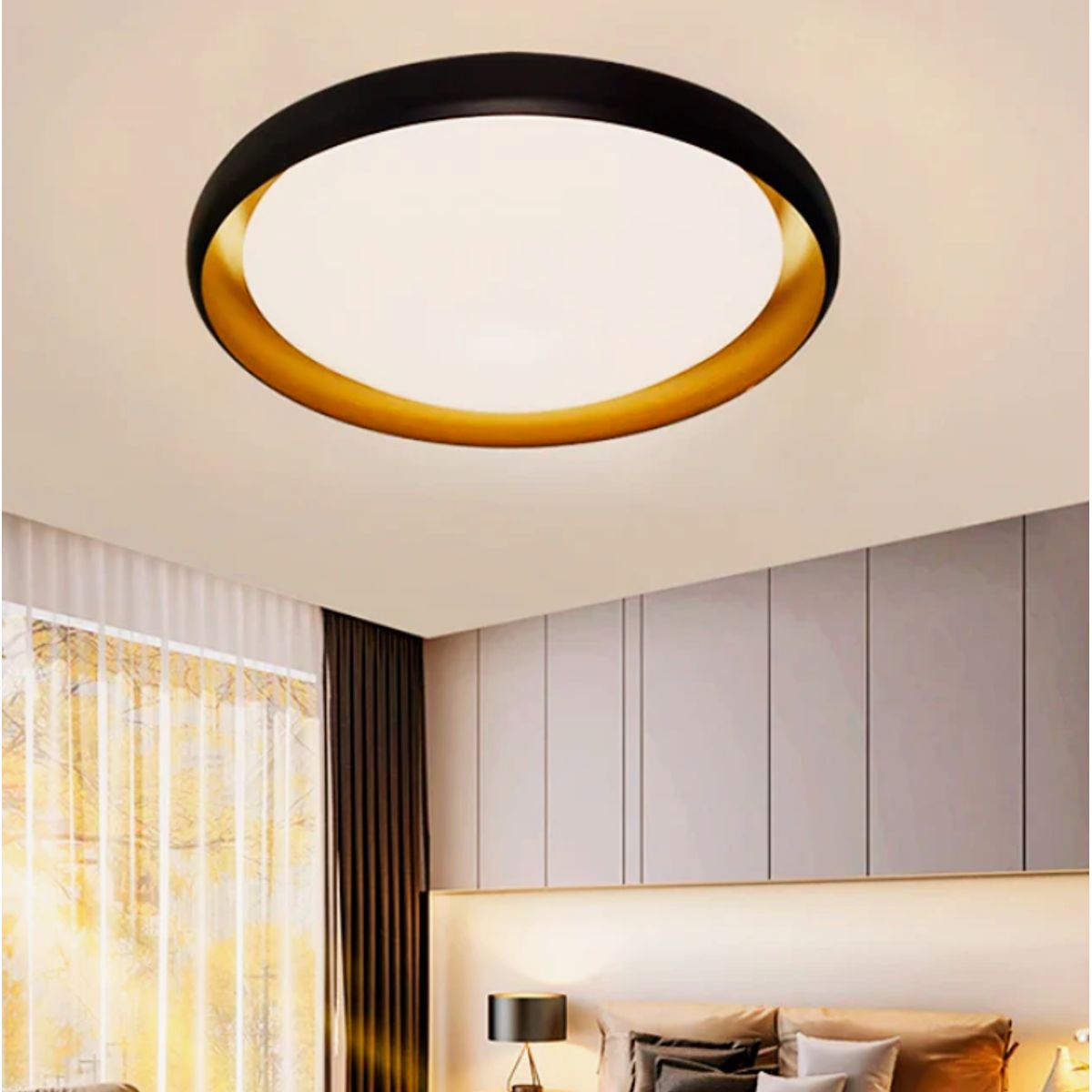 GENERICO - Lámpara de Techo 36W Led 3 en 1 Black