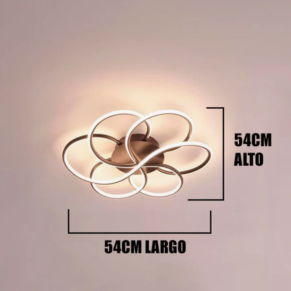 GENERICO - Lámpara de Techo 65W Led 3 en 1 Coffee