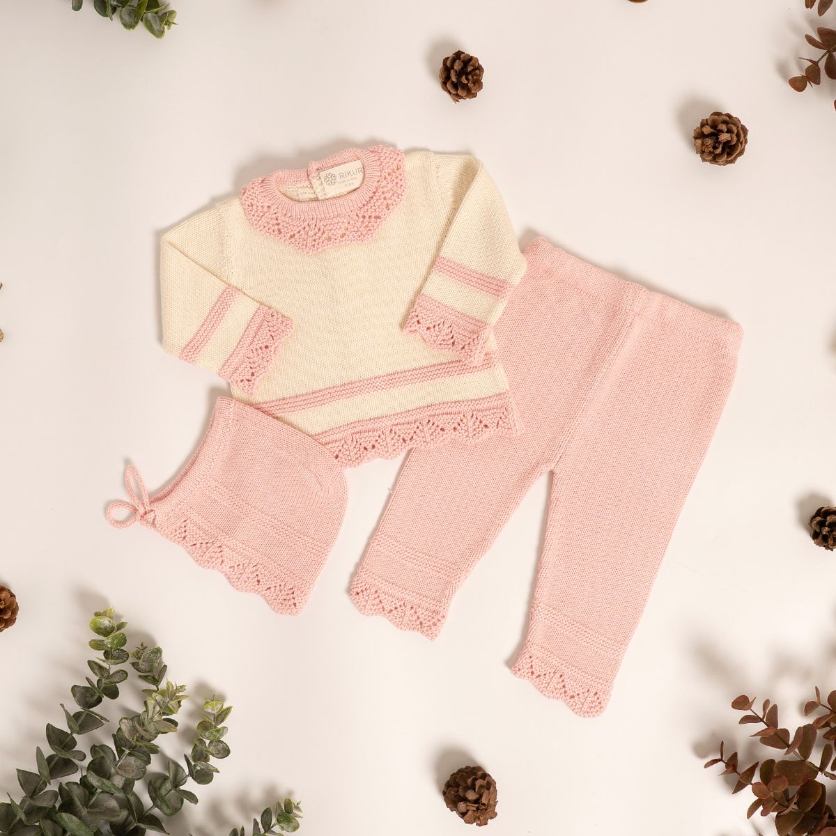 RIKURIY - SET TEJIDO PIMA RIKURY ROSA