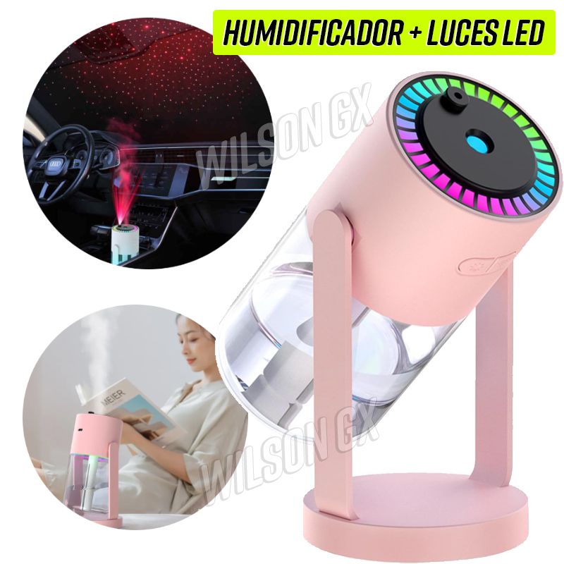 GENERICO - Humidificador para carro y cuarto on luz led difusor aroma USB