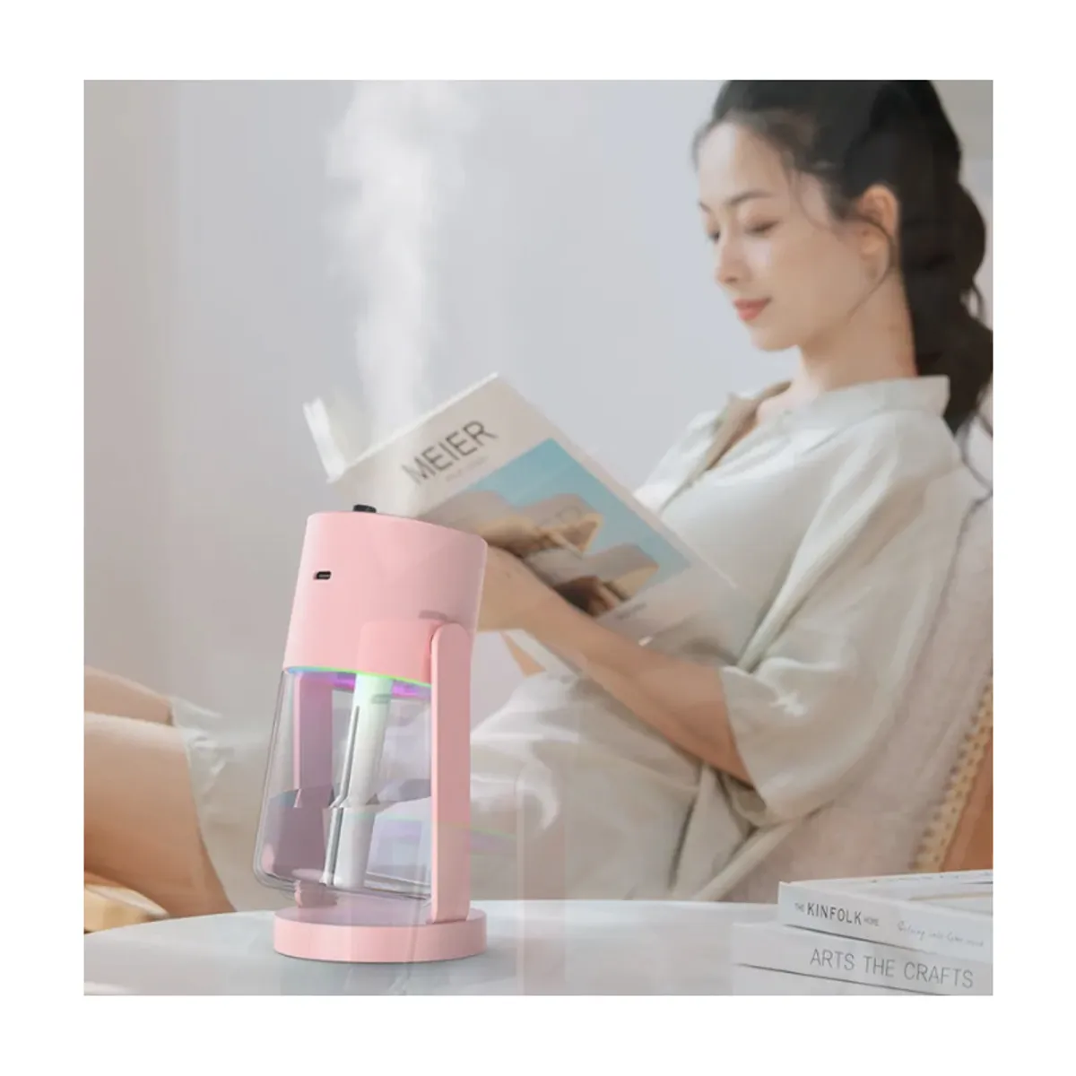 GENERICO - Humidificador para carro y cuarto on luz led difusor aroma USB