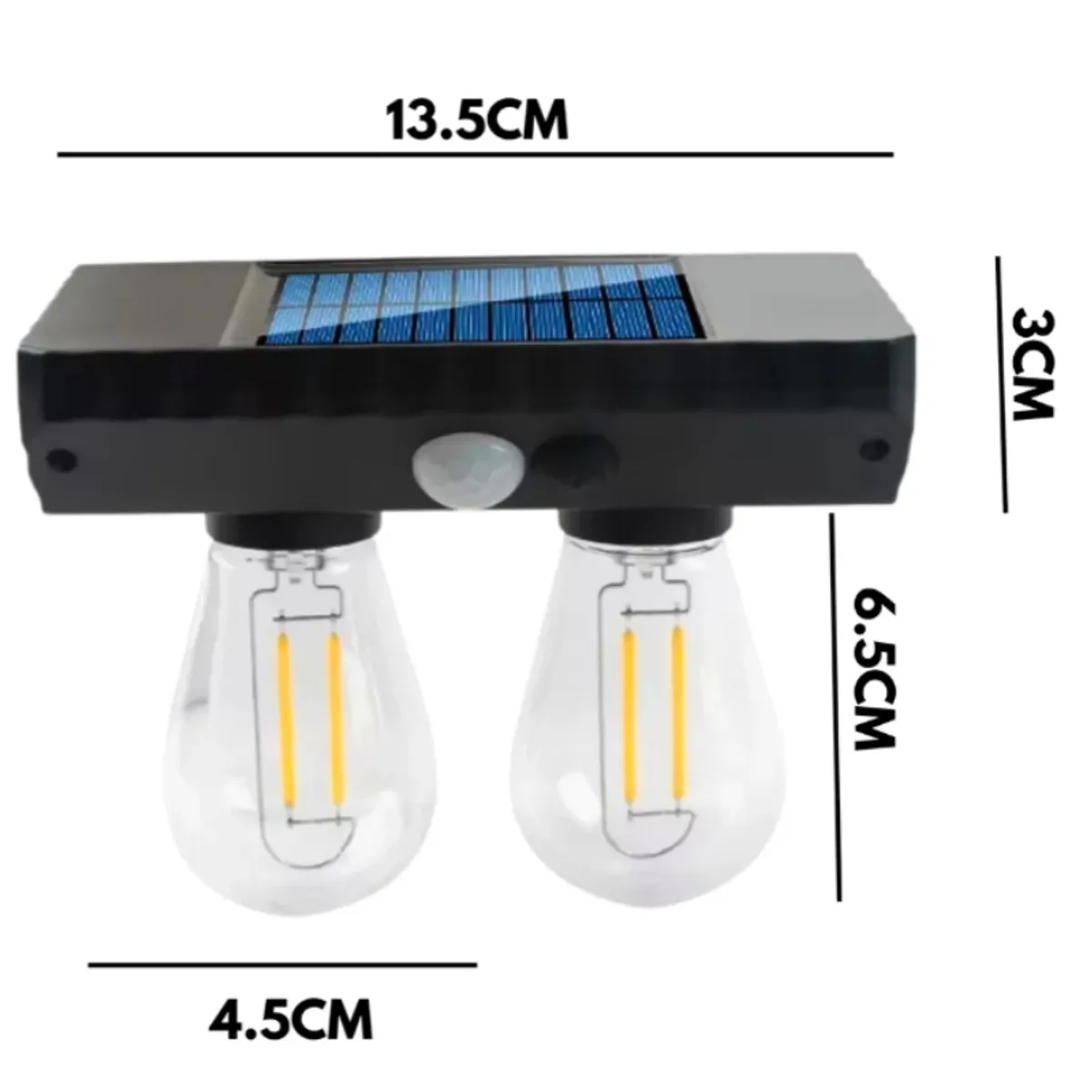 GENERICO - Luz Solar Doble Foco 2 en 1 Lampara Reflector