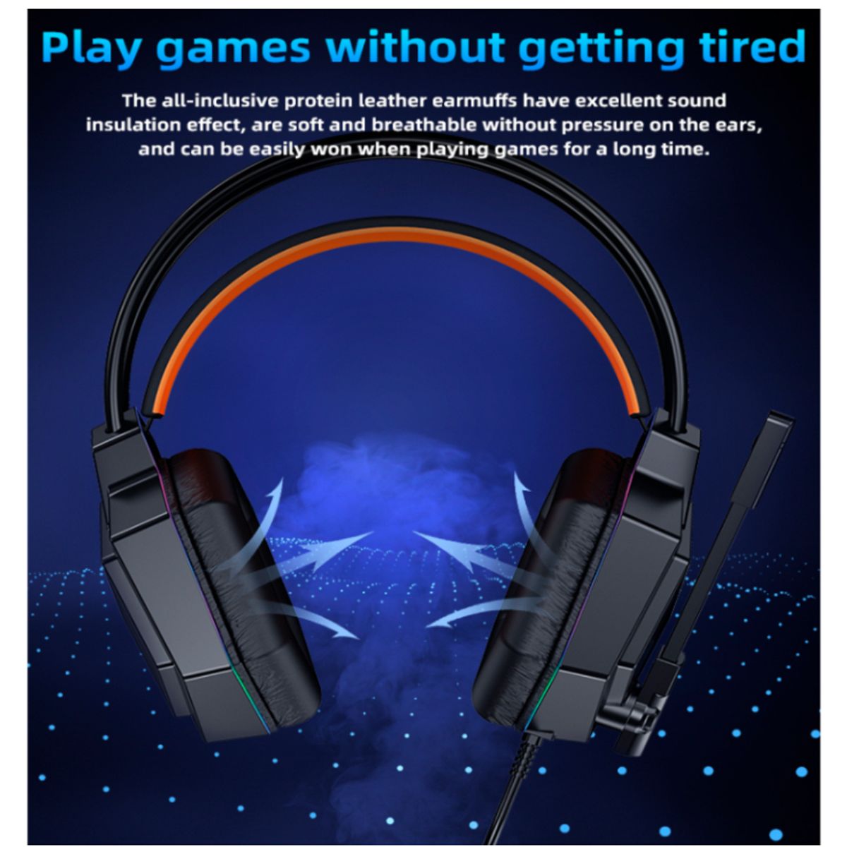 GENERICO - Audífonno Gamer RGB con Microfono Para PC PS4 XBOX