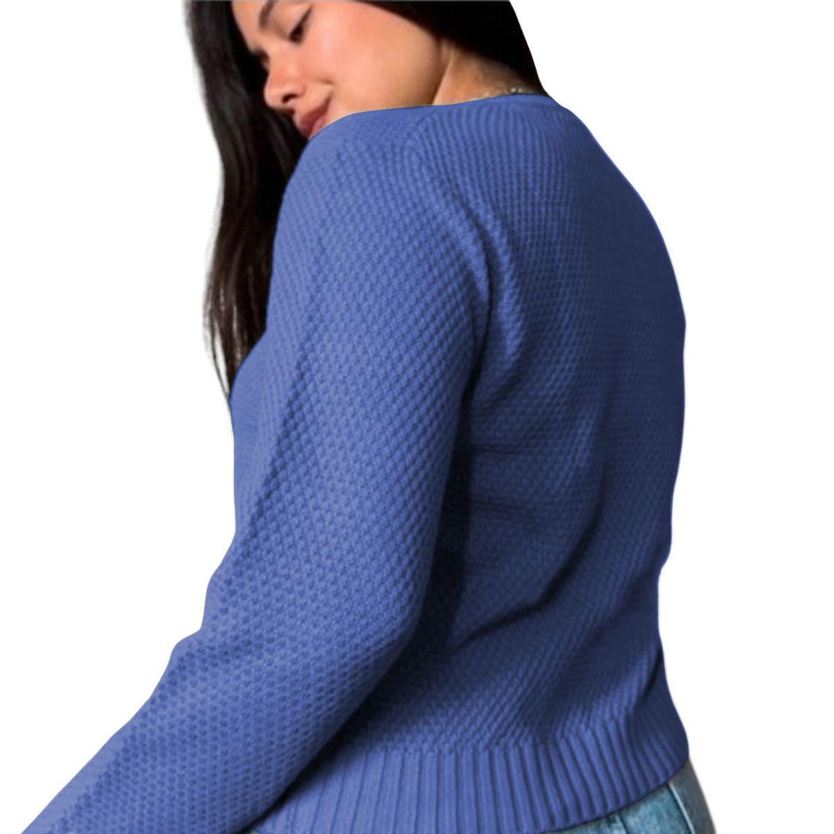 GENERICO - Chompa Mujer Hilo Botones Mlarga Melody 359G-24 Color Morado