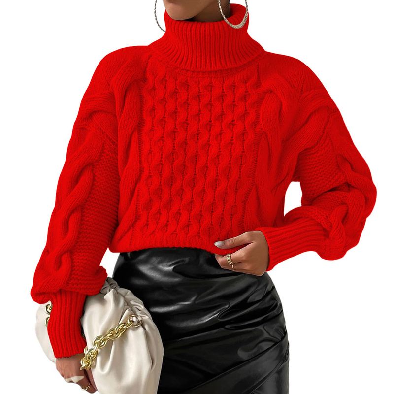 GENERICO - Chompa Mujer Hilo Mlarga Jorge Chavez Trensa 359G-24 Color Rojo