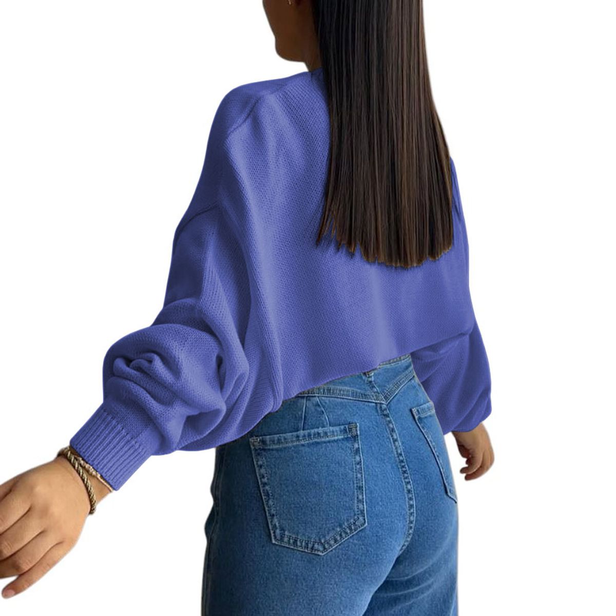 GENERICO - Sueter Mujer Hilo Cerada Mlarga 359G-25 Color Morado