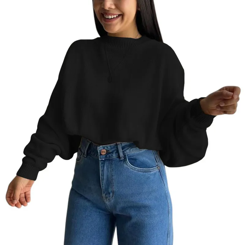 GENERICO - Sueter Mujer Hilo Cerada Mlarga 359G-25 Color Negro